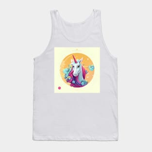 Cute unicorn with colourful design Tank Top